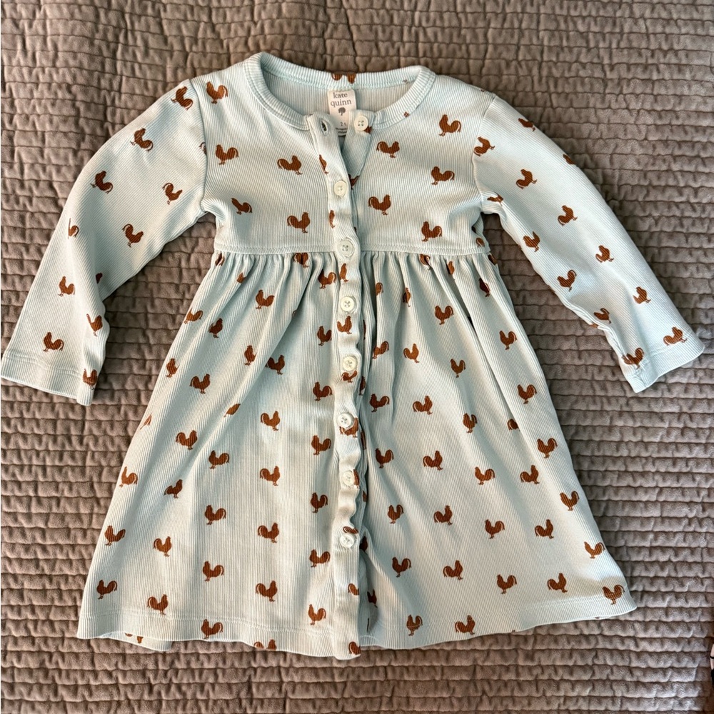 Kate Quinn Cream Long Sleeve Sundress - 2T